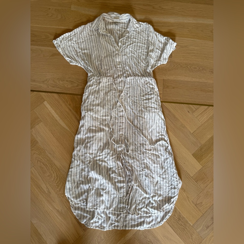 Striped Button-Up Dress